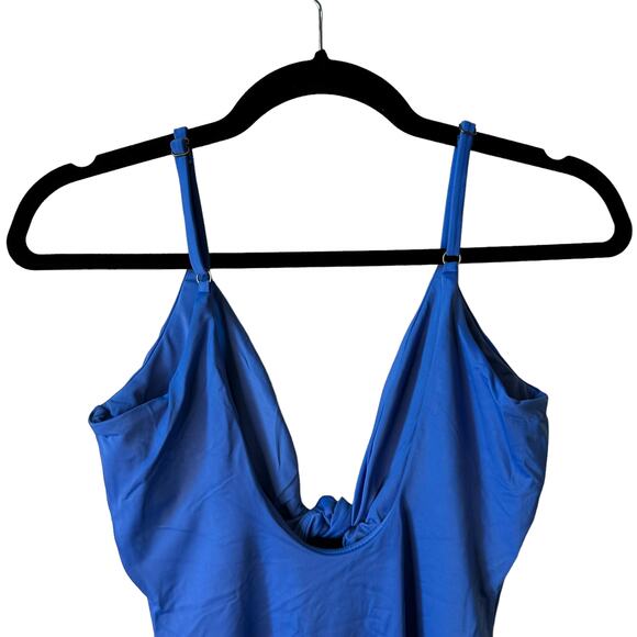 NWT Andie Swim The Santorini One Piece Swimsuit Blue Medium Pool Beach Resort - Picture 6 of 10